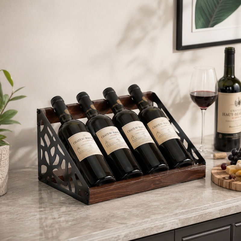 Home Bar Shelves - Support à vin en bois pour