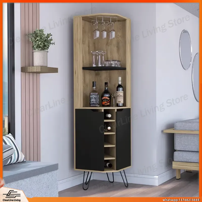Home Bar Shelves - Meuble de bar d'angle avec 6