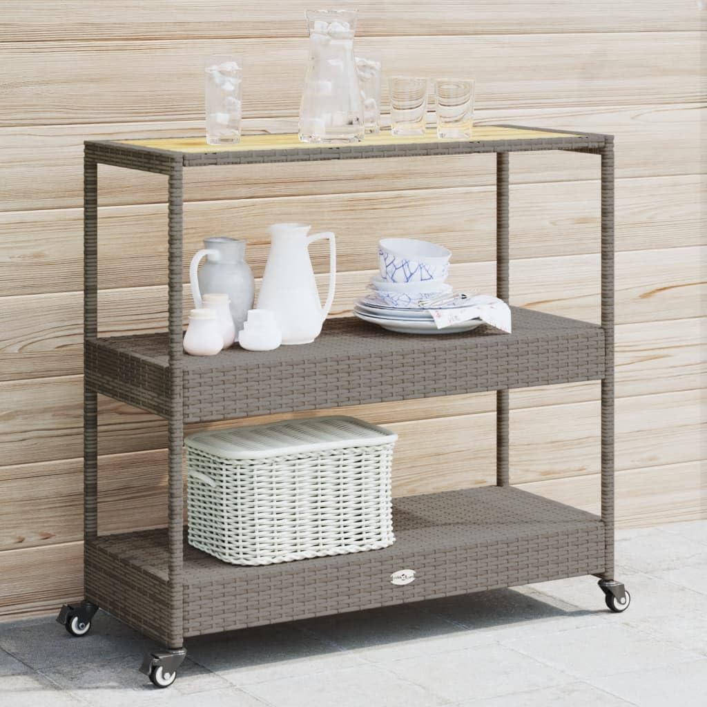Home Bar Shelves - Chariot de bar extérieur à 3