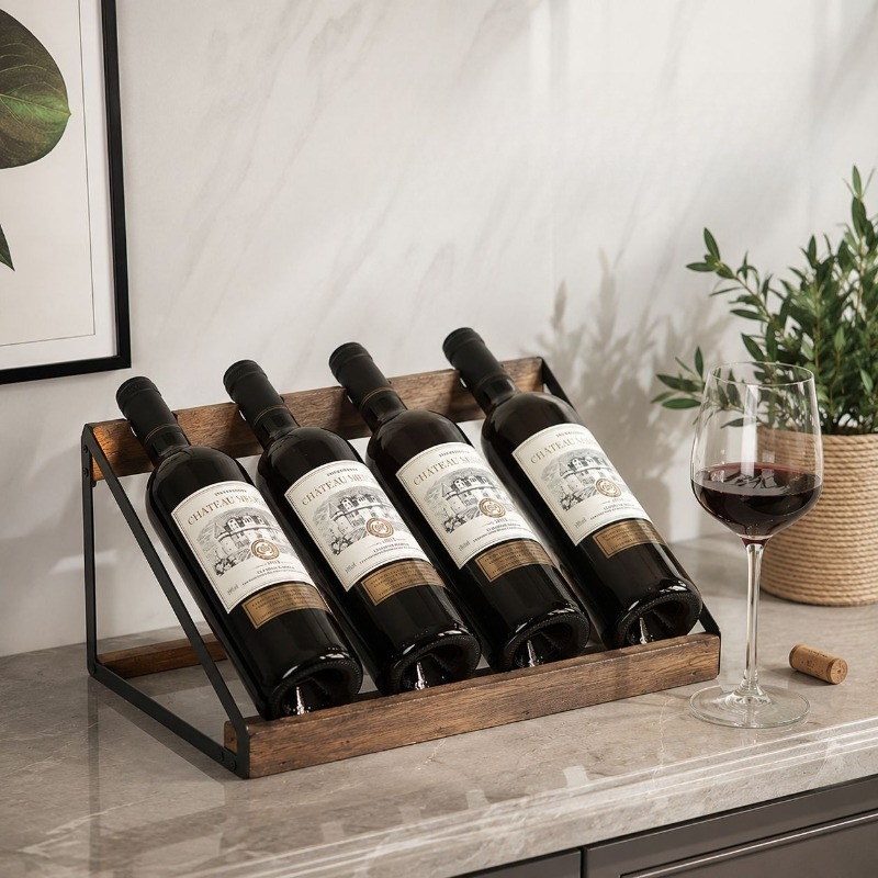 Support à vin en bois pour bar - Home Bar Shelves avis et prix