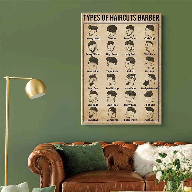 Affiche de barbier sur les typ - Home Barber avis et prix
